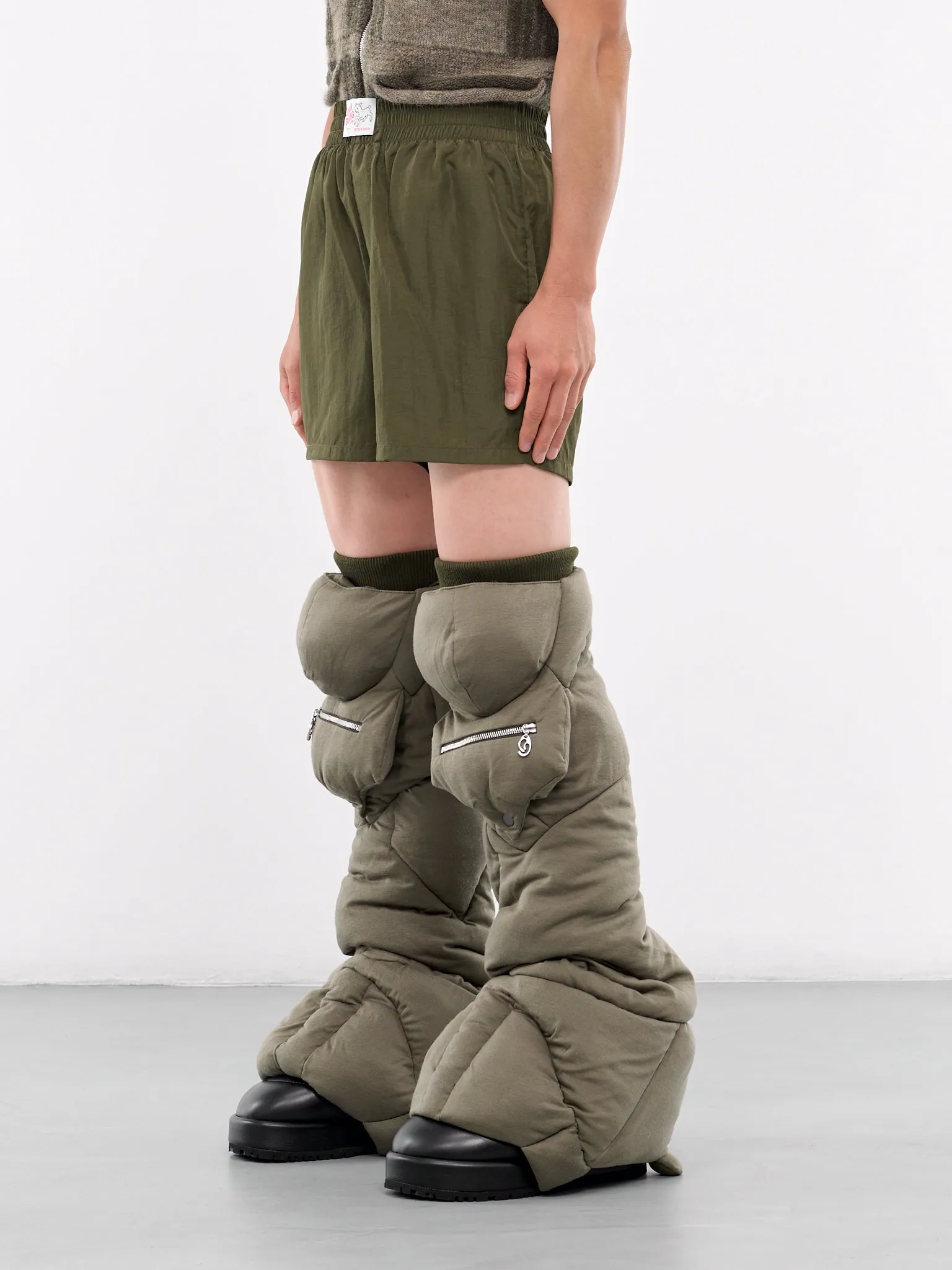 Gundam Puffer Leg Warmers (240028-KHAKI)