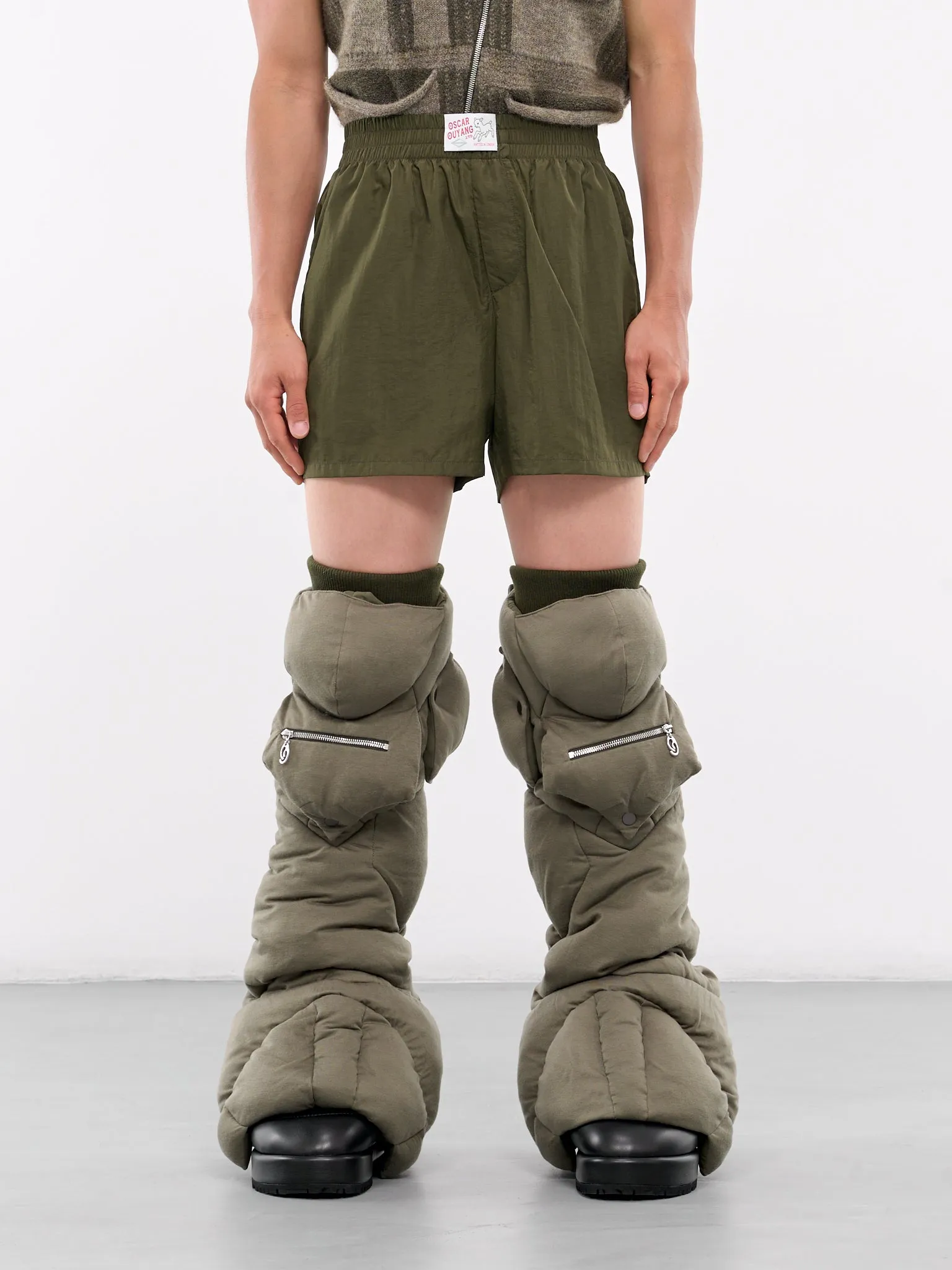 Gundam Puffer Leg Warmers (240028-KHAKI)