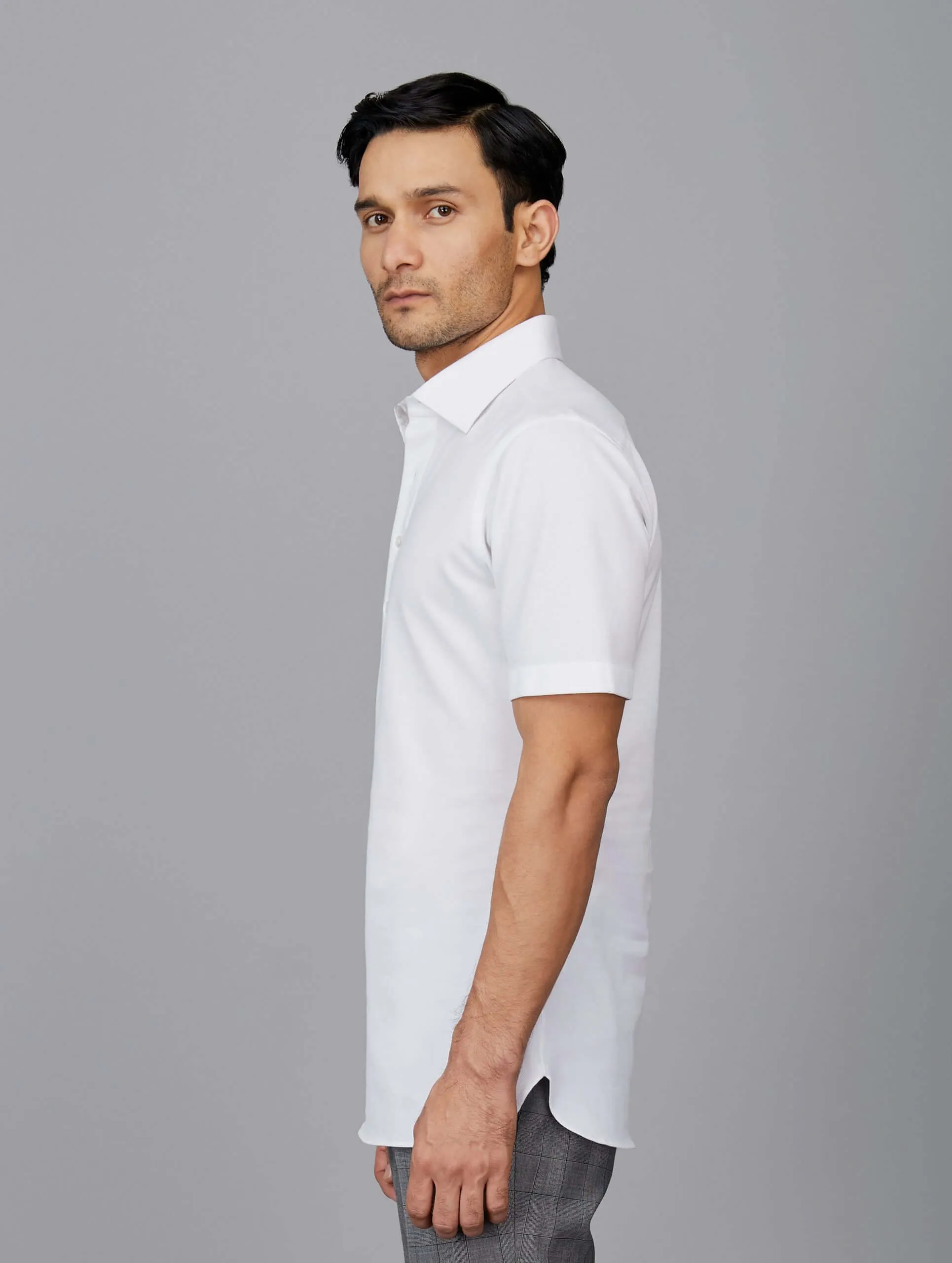 Half-Sleeve Popover Polo Shirt