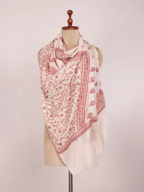 Hand Embroidered Women's Cashmere Scarf