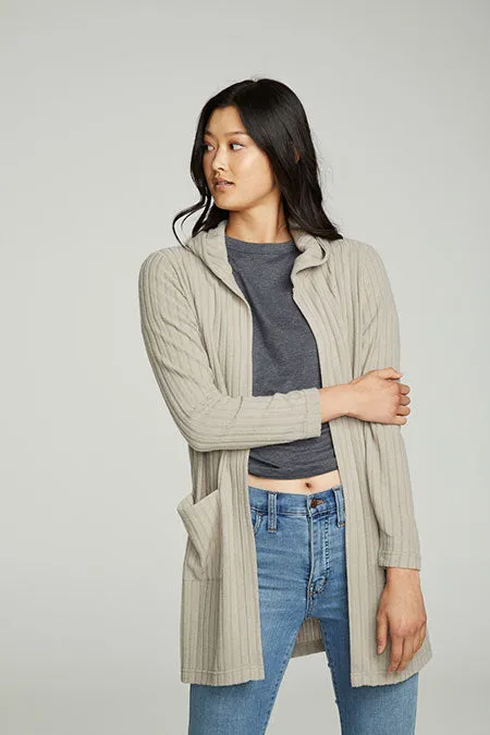 Hooded Open Duster Cardigan