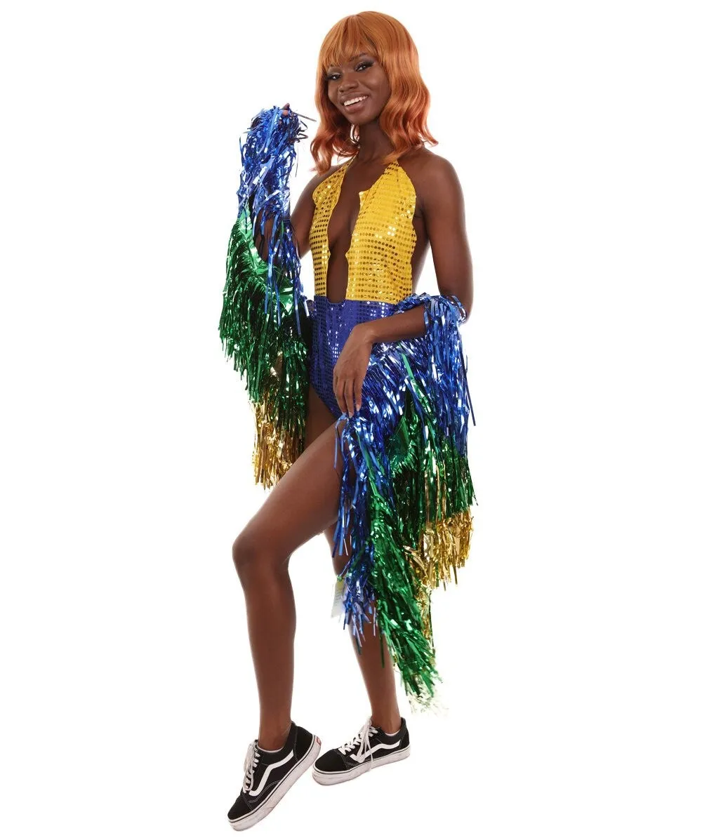 HPO Pryzm Cap'n Shine Military Themed Tinsel Costume Bundle - Includes Cape and Hat