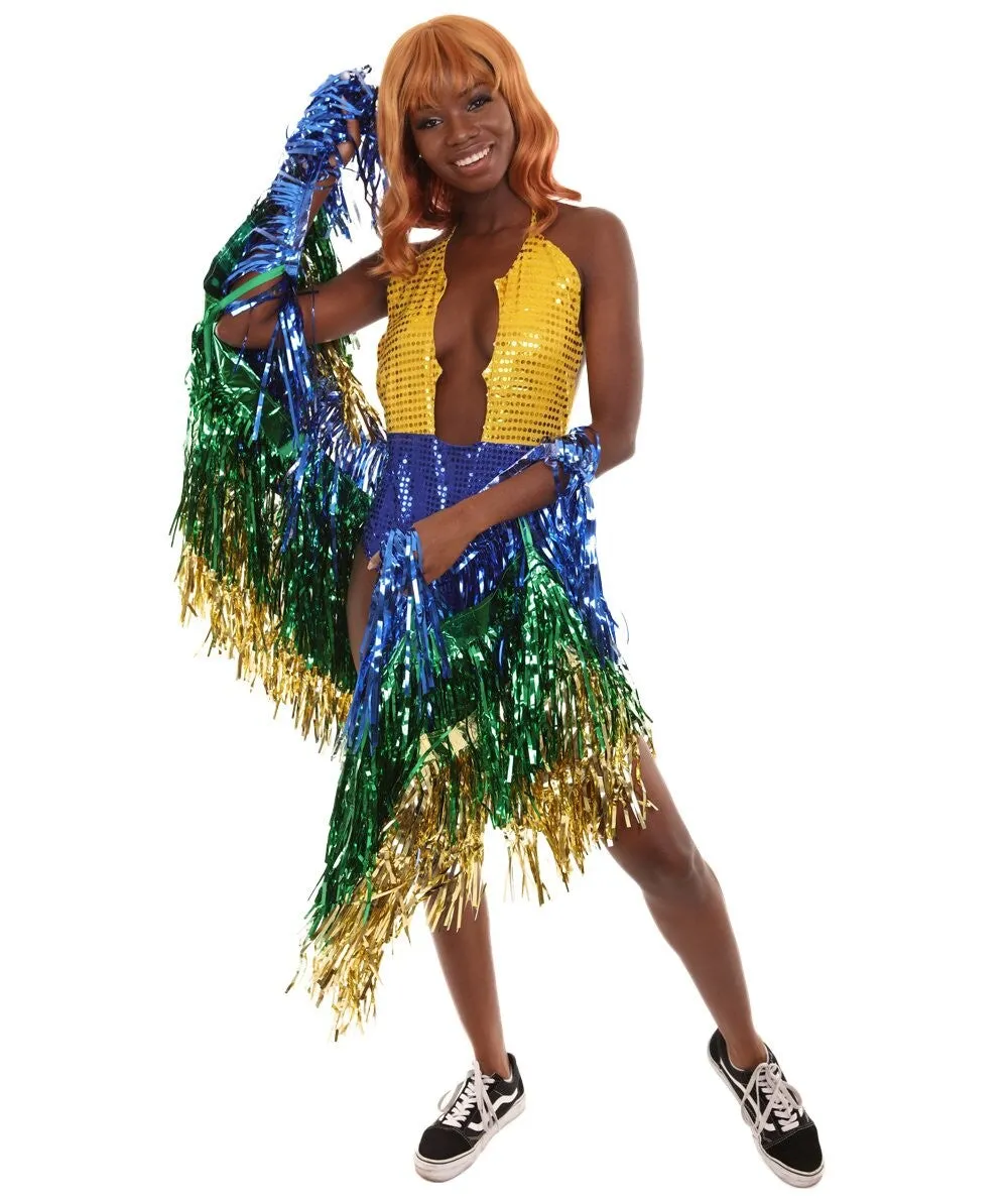 HPO Pryzm Cap'n Shine Military Themed Tinsel Costume Bundle - Includes Cape and Hat