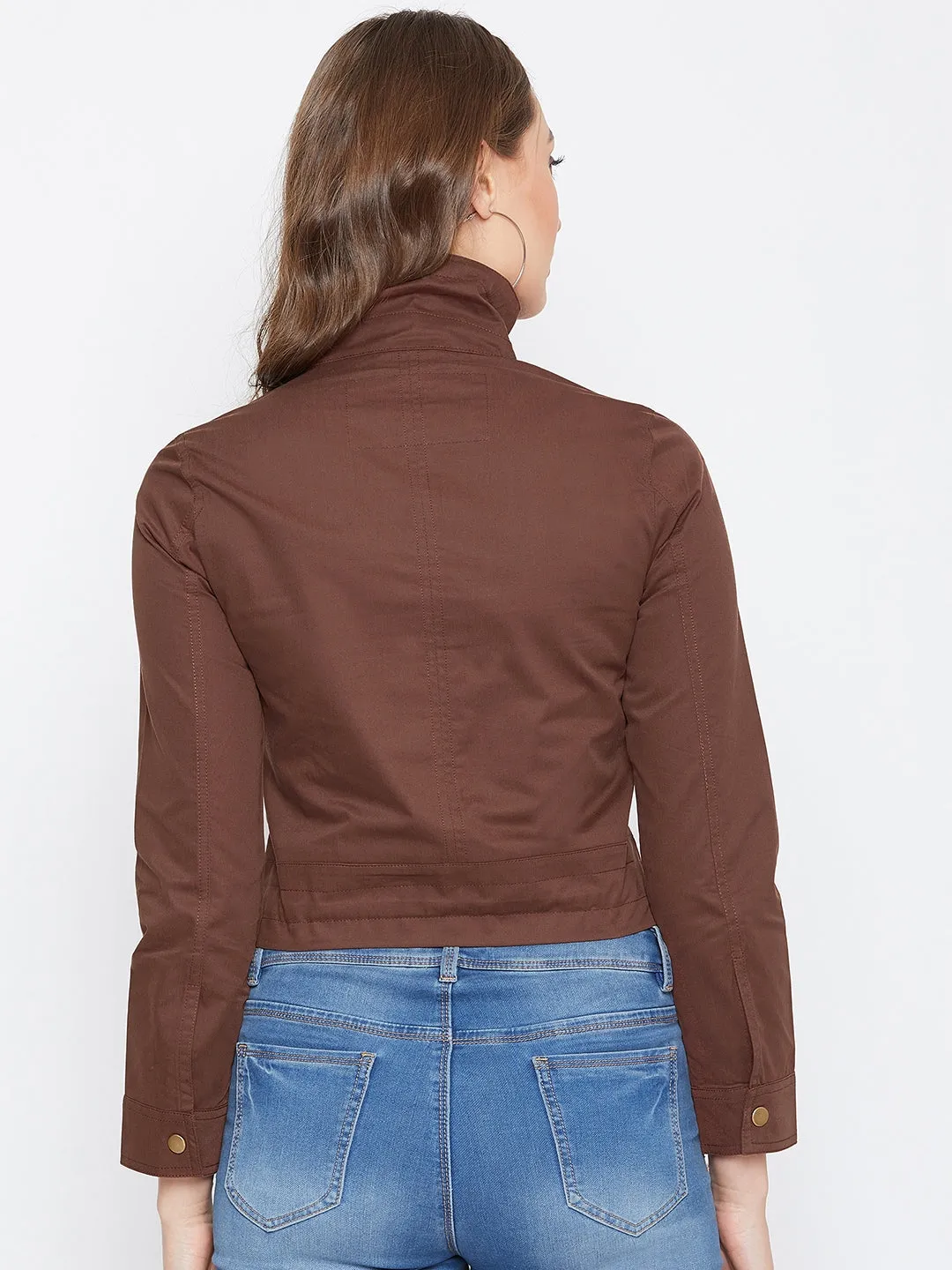 JUMP USA Women Rust Casual Tailored Jacket