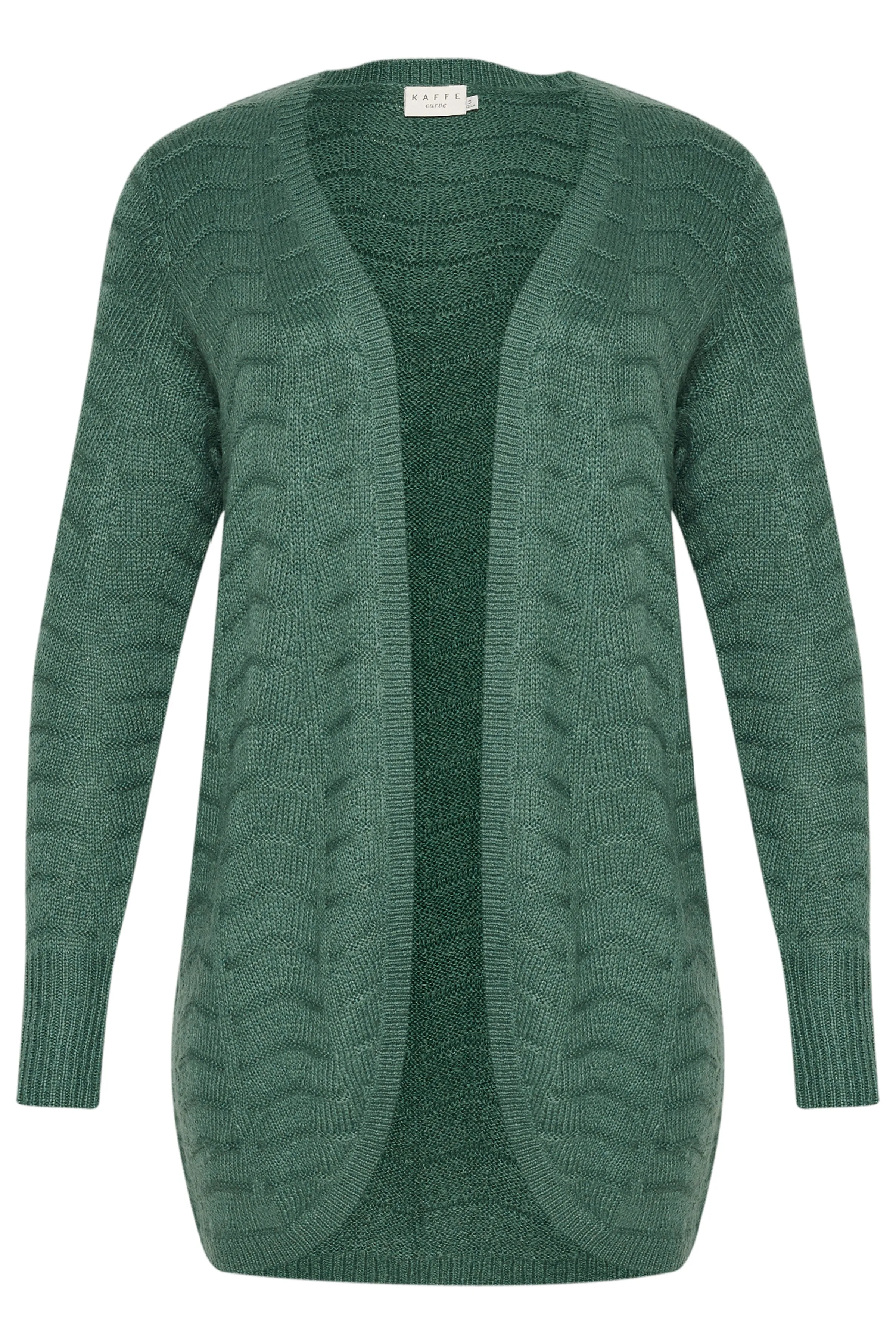 Kaffe Curve Emana Knit Cardigan in Green