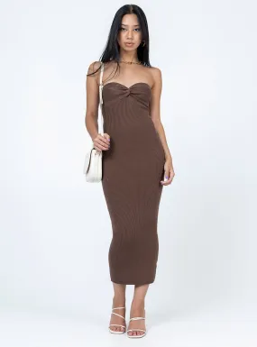 Kallista Maxi Dress Brown