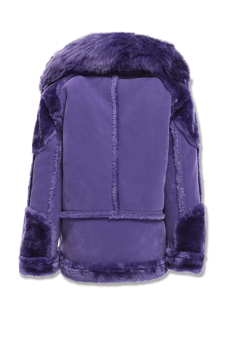 Kids El Jefe Shearling Moto Jacket (Purple)