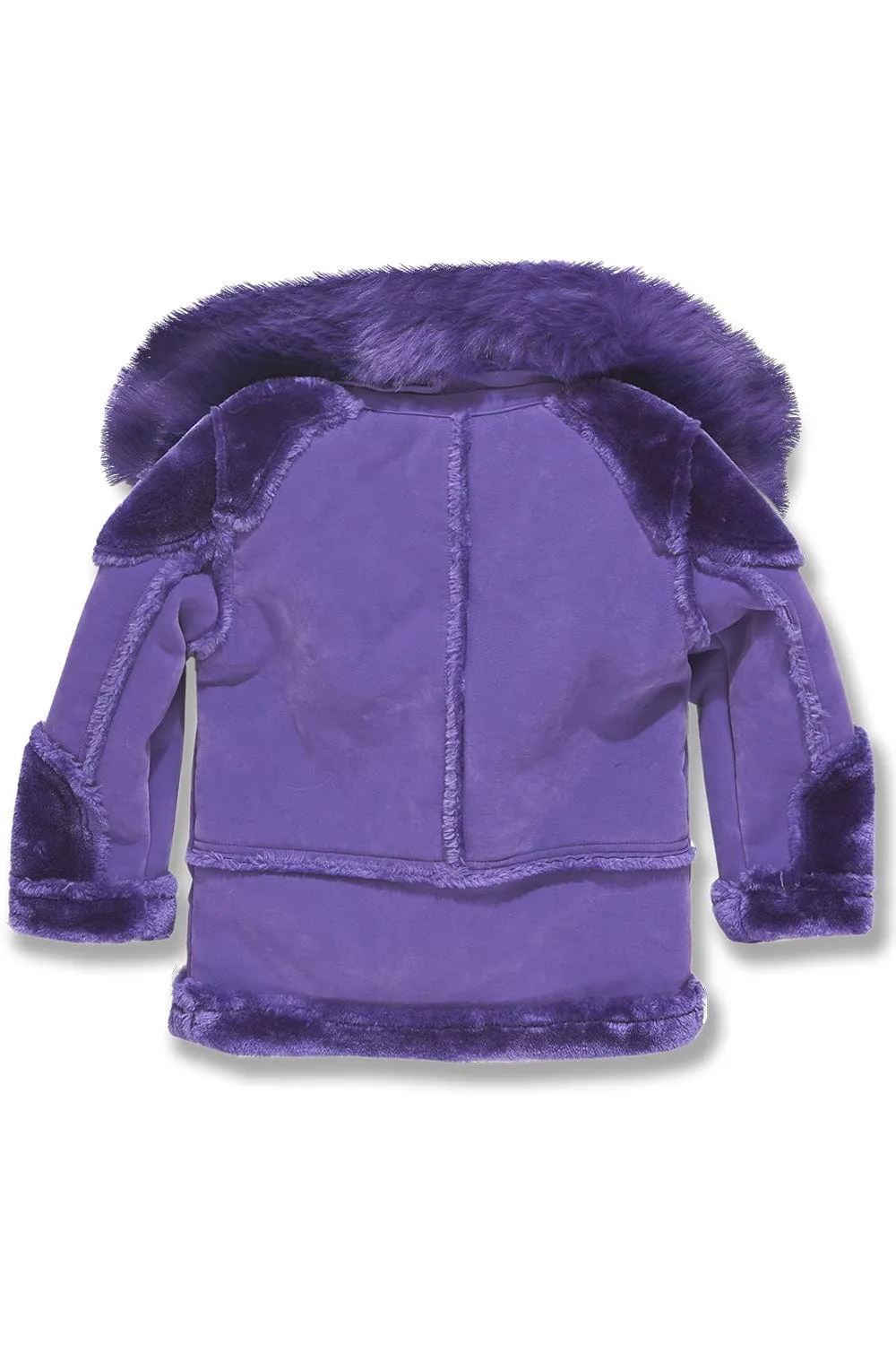 Kids El Jefe Shearling Moto Jacket (Purple)