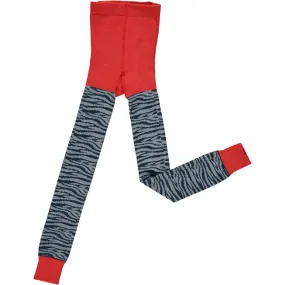 Kids Zebra Print Footless Tights