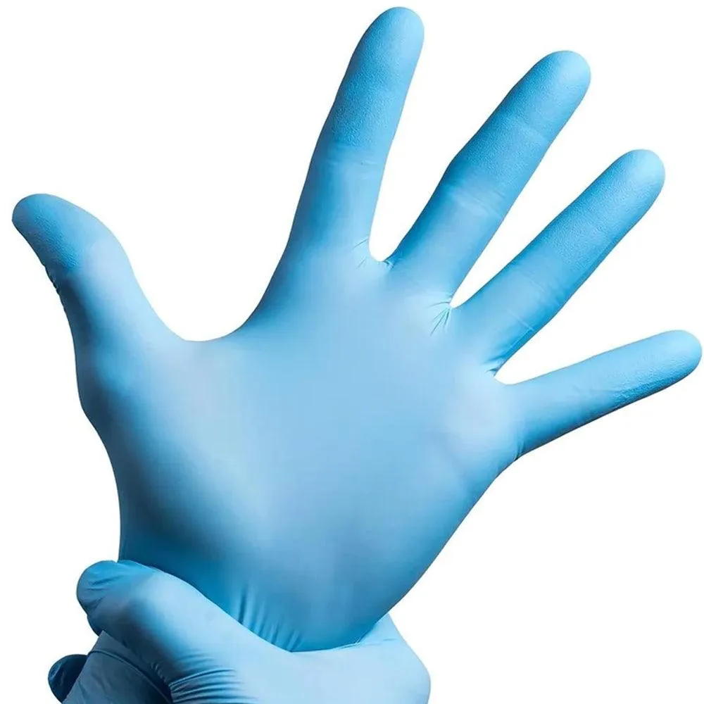 Kingfa Blue Nitrile Disposable Gloves (3.5 mil) 1,000 Gloves - 100% Recyclable