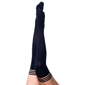 Kixies Selma Opaque Thigh High Tights Navy Blue