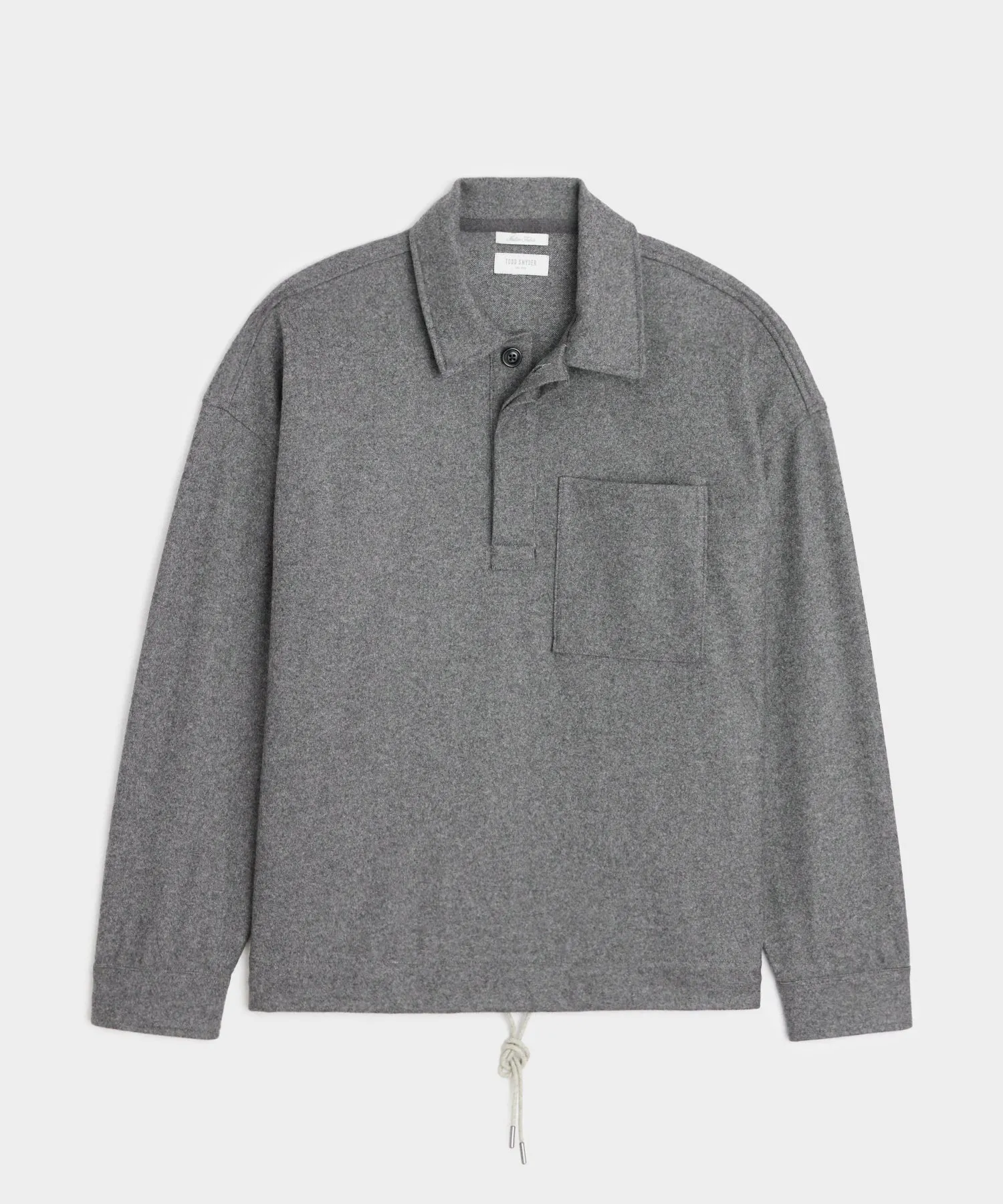 Knit Cashmere Polo in Charcoal