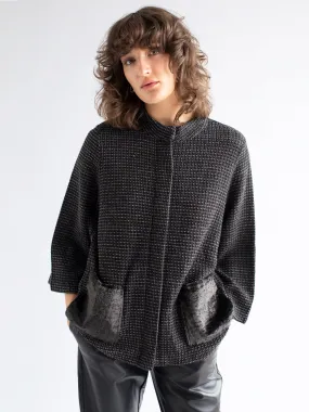 Knit Jacket in Bitter Chocolate