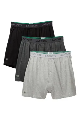 Lacoste Men's 3 Pack Supima Cotton Knit Boxer