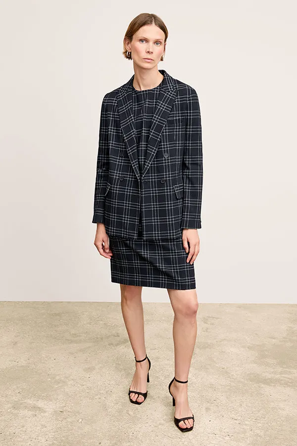 Lancia Dress - Knit Suiting :: Plaid