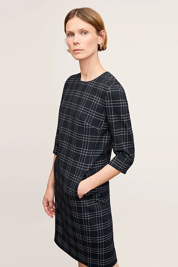 Lancia Dress - Knit Suiting :: Plaid