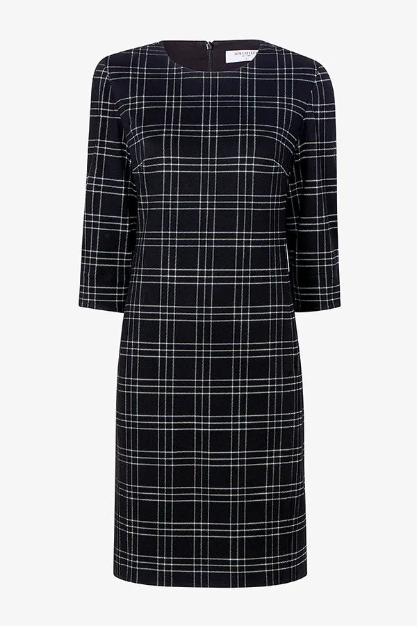 Lancia Dress - Knit Suiting :: Plaid