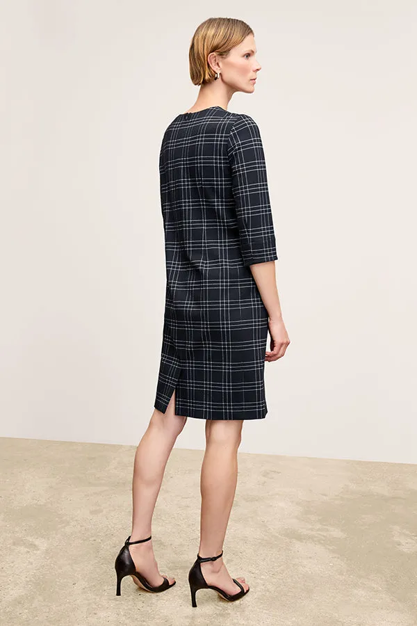 Lancia Dress - Knit Suiting :: Plaid