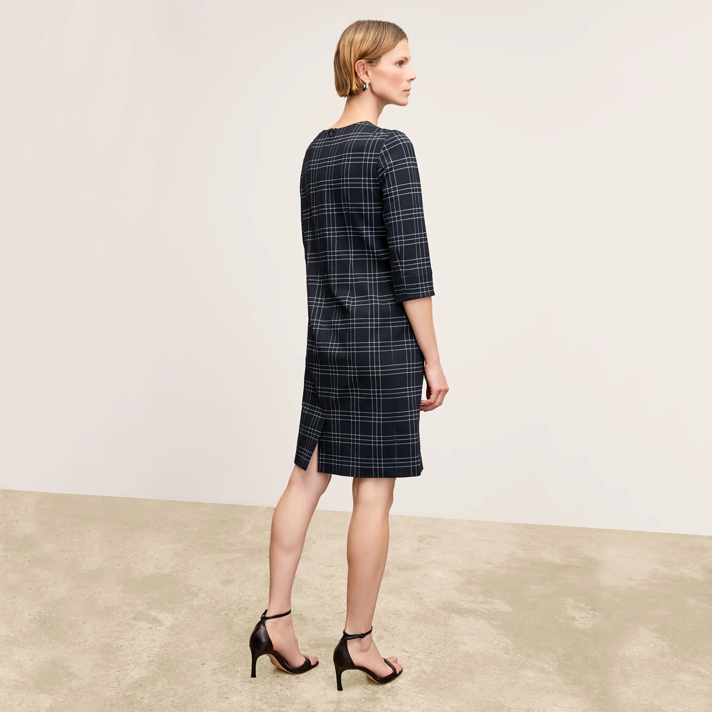 Lancia Dress - Knit Suiting :: Plaid