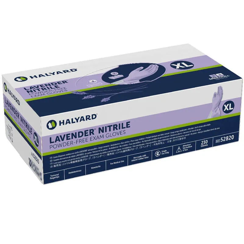 Lavender Nitrile Exam Gloves Halyard, 250/Box