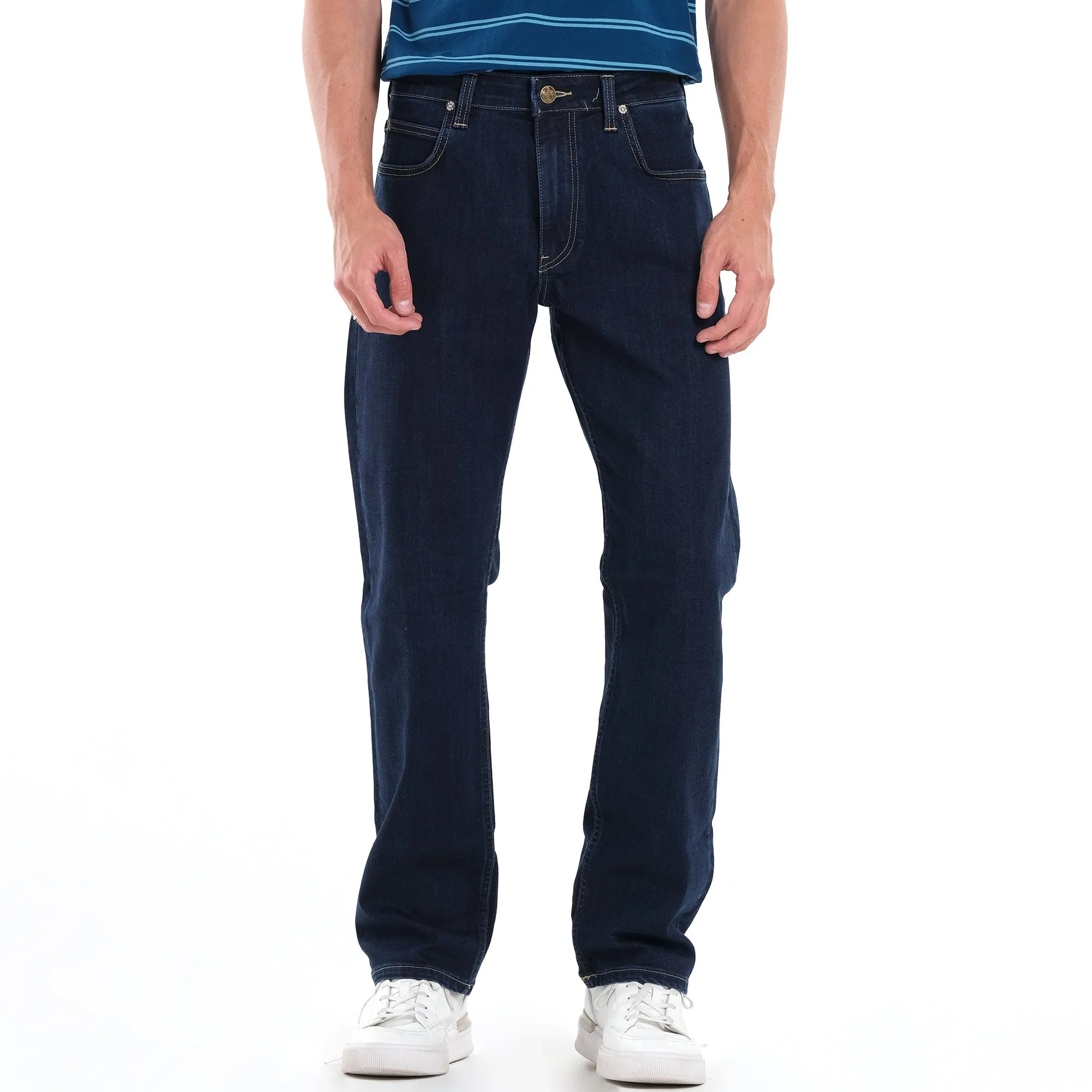 LEE DENIM JEANS FOR MEN - BROOKLYN STRAIGHT FIT IN DARK WASH