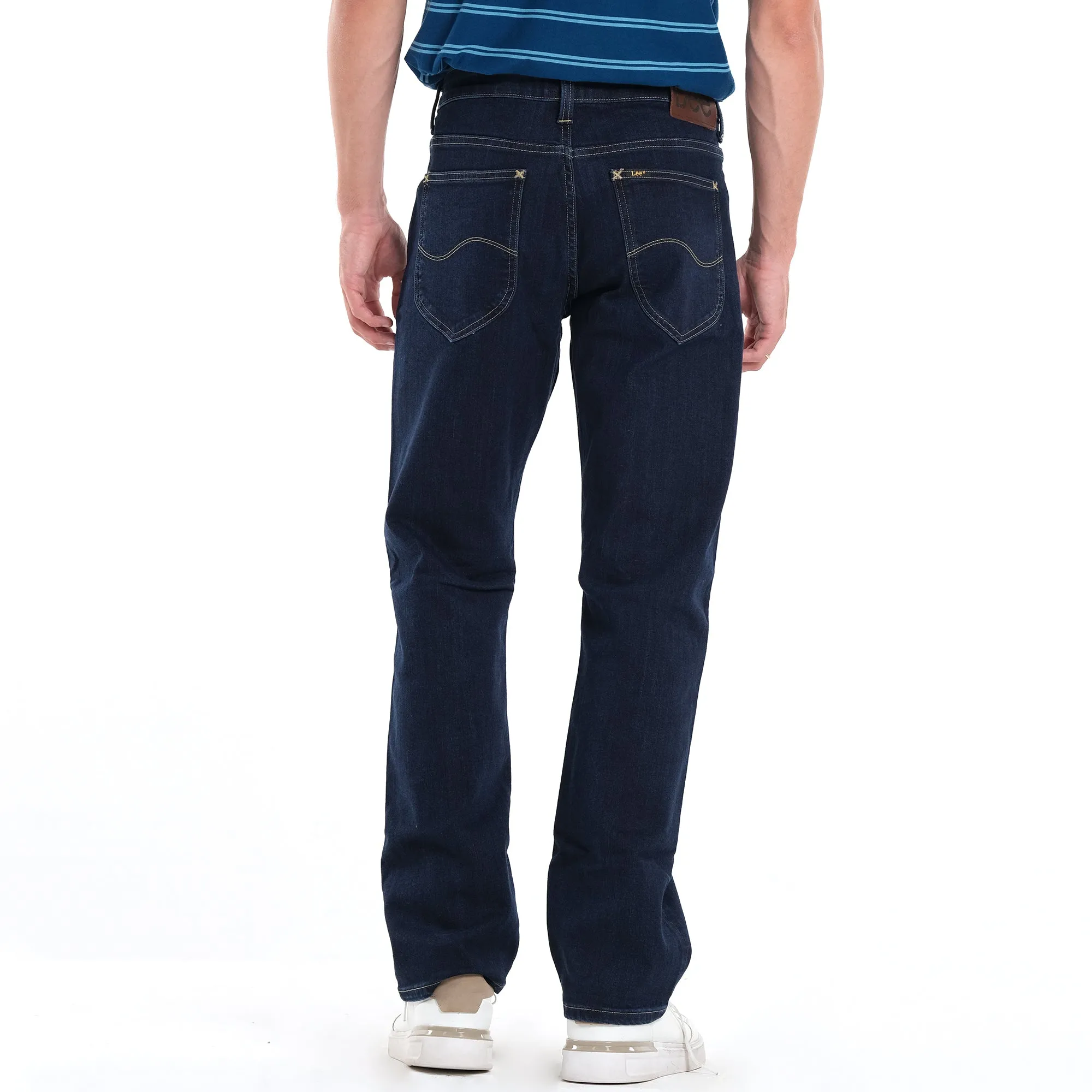 LEE DENIM JEANS FOR MEN - BROOKLYN STRAIGHT FIT IN DARK WASH