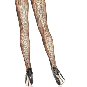 Leg Avenue Fishnet With Backseam Pantyhose Black