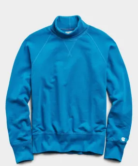 Lightweight Turtleneck Sweatshirt in Slate Teal