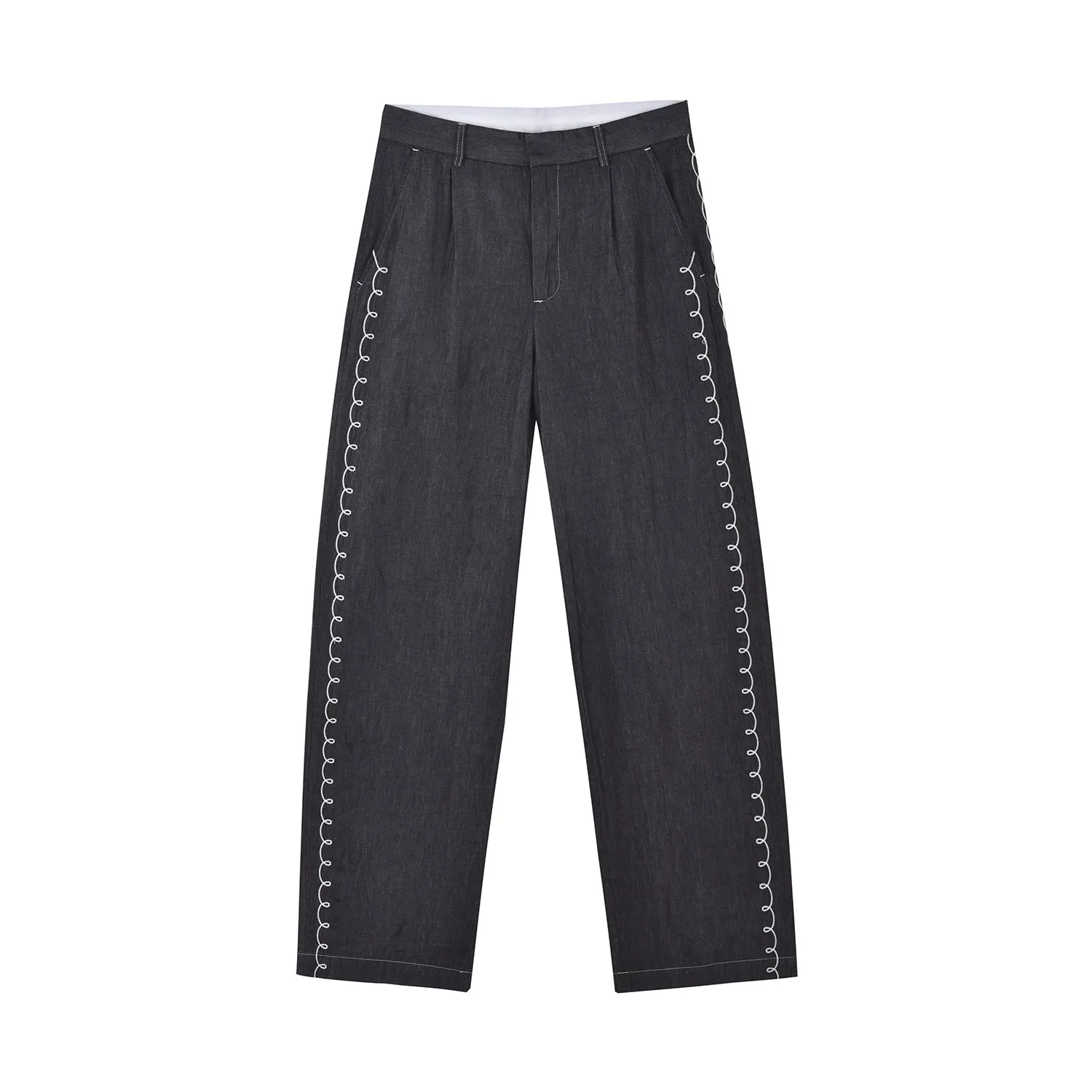 LOOP STITCH CHARCOAL PANT