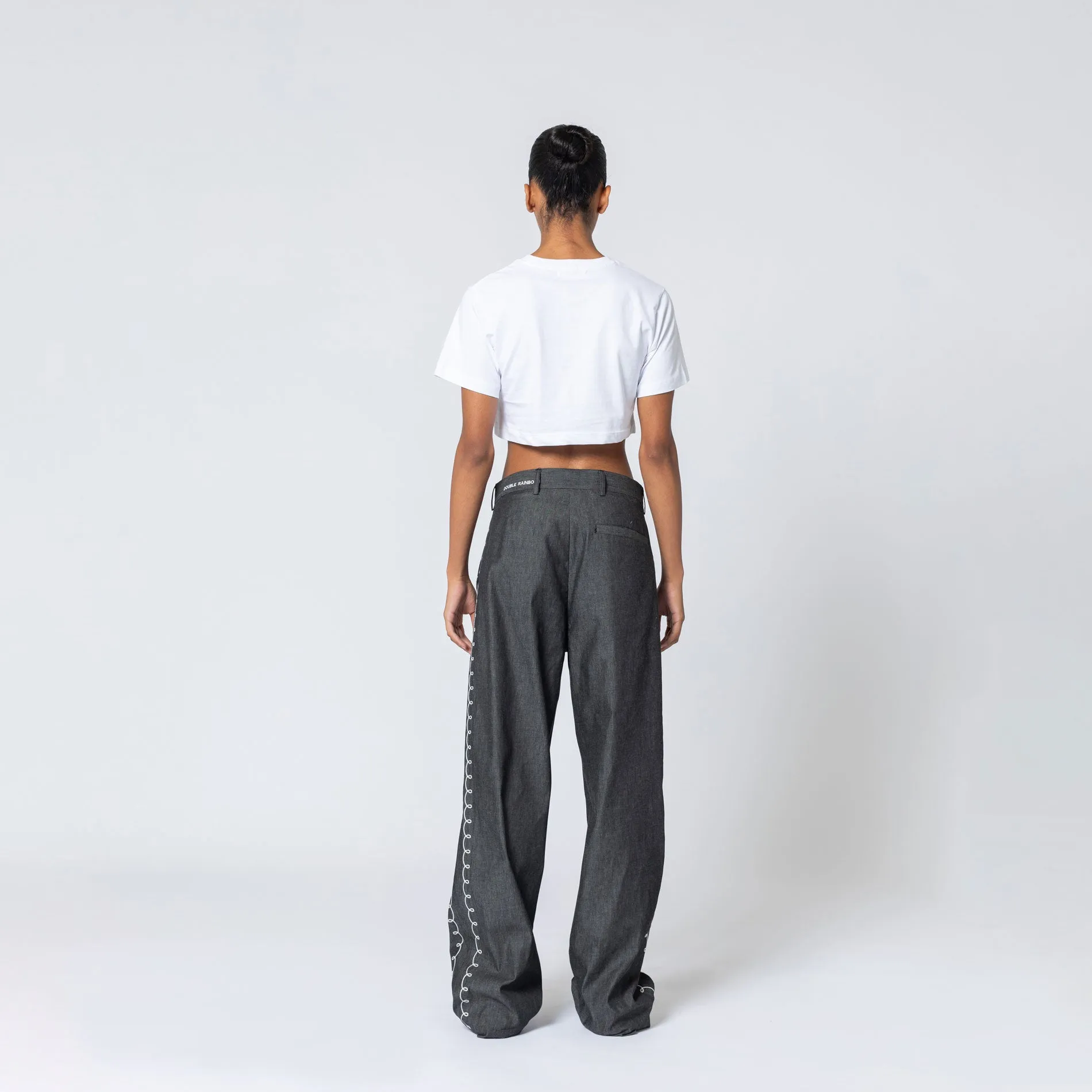 LOOP STITCH CHARCOAL PANT