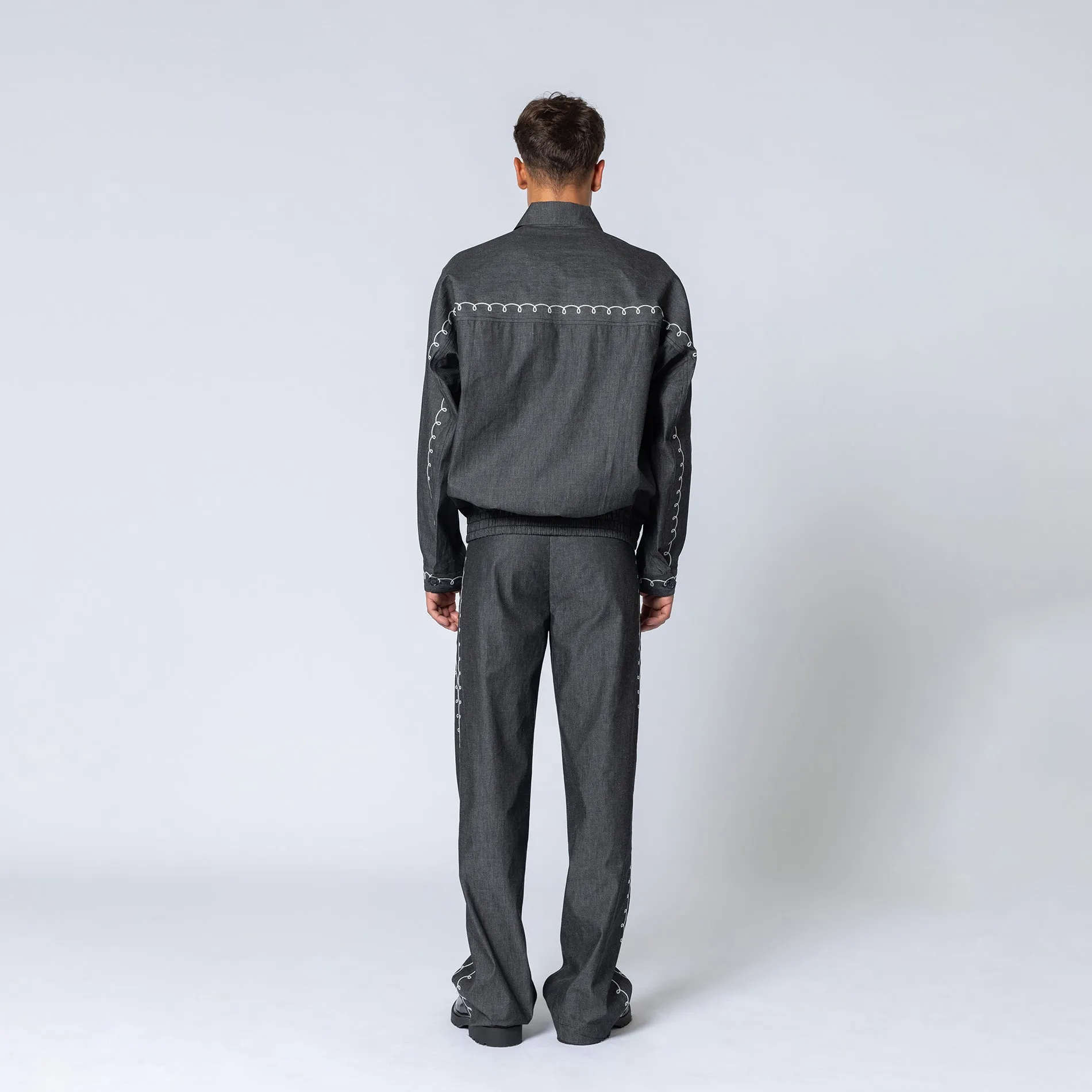 LOOP STITCH CHARCOAL PANT