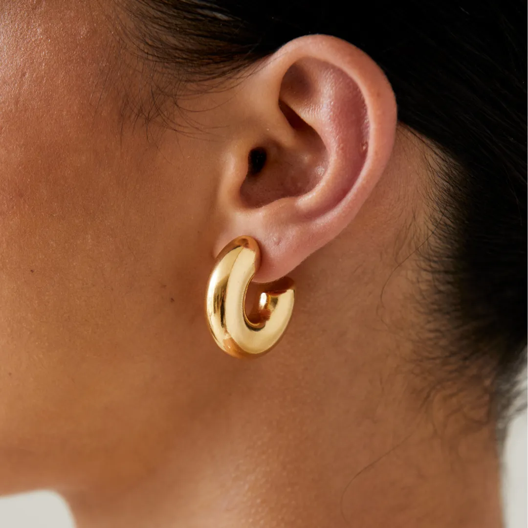 Lottie Hoop Earrings 30mm - Gold