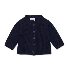 Marquise Navy Cotton Knitted Cardigan