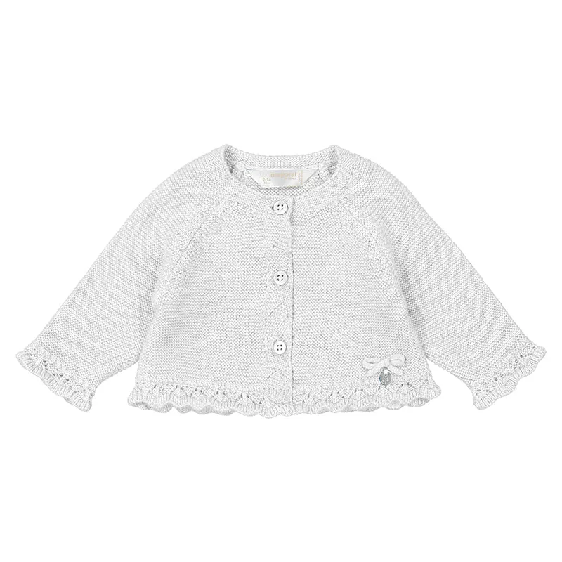 MAY Cream Knit Baby Cardigan