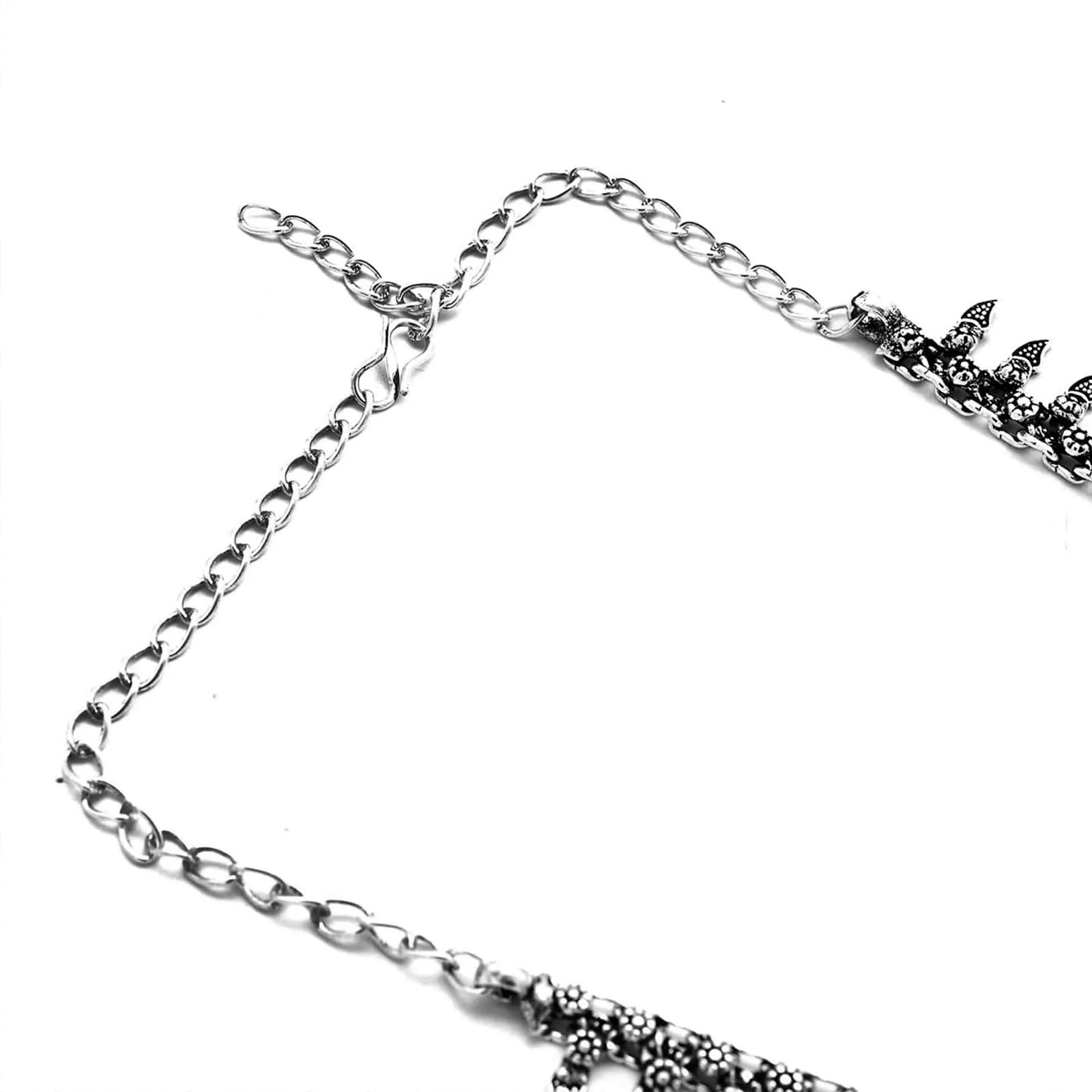 Mayra Silver Oxidized Long Necklace