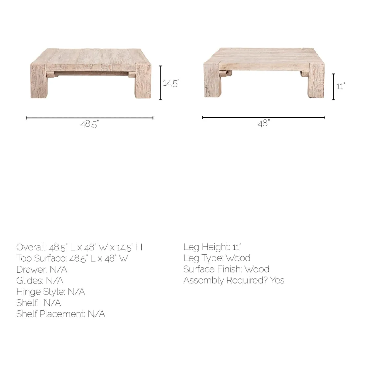 McArthur Coffee Table Reclaimed Wood