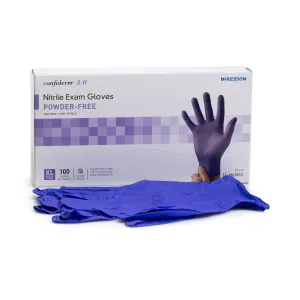 McKesson Confiderm® 3.0 Nitrile Exam Glove, Powder-Free, Extra Large, Blue