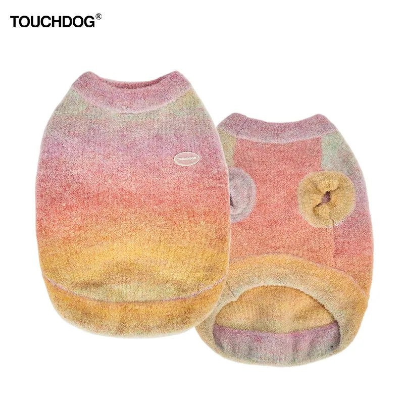 Medium Dog Winter Sweater Vest - Touchdog Cozy & Warm Pet Vest, Cold Weather Dog Coat