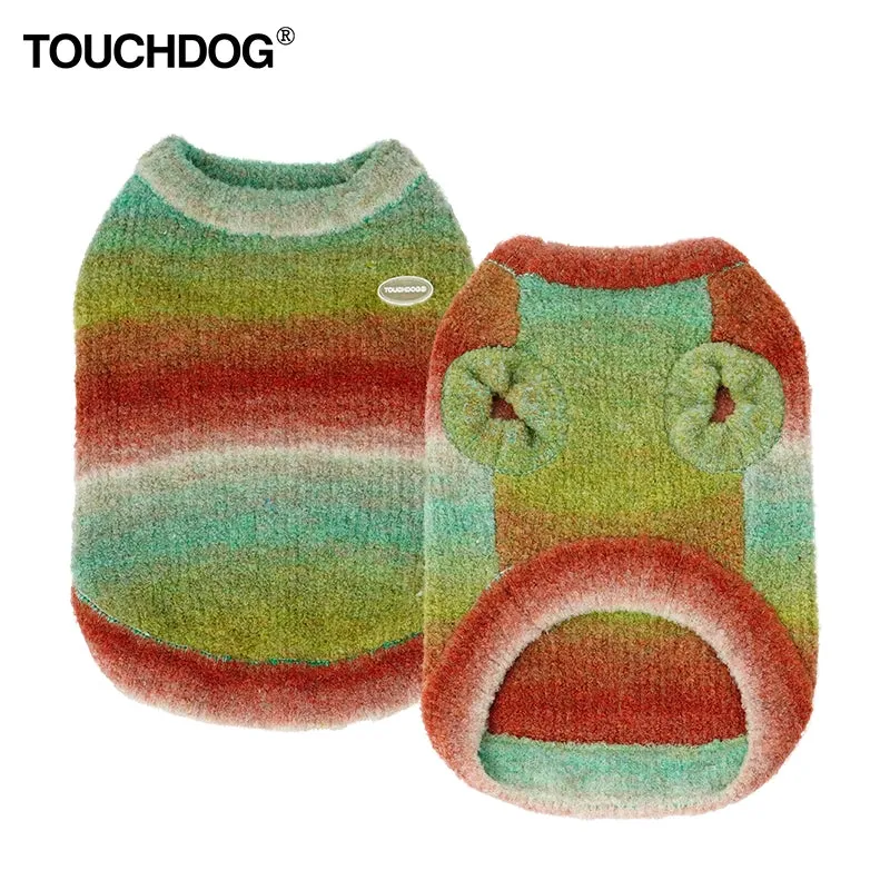 Medium Dog Winter Sweater Vest - Touchdog Cozy & Warm Pet Vest, Cold Weather Dog Coat