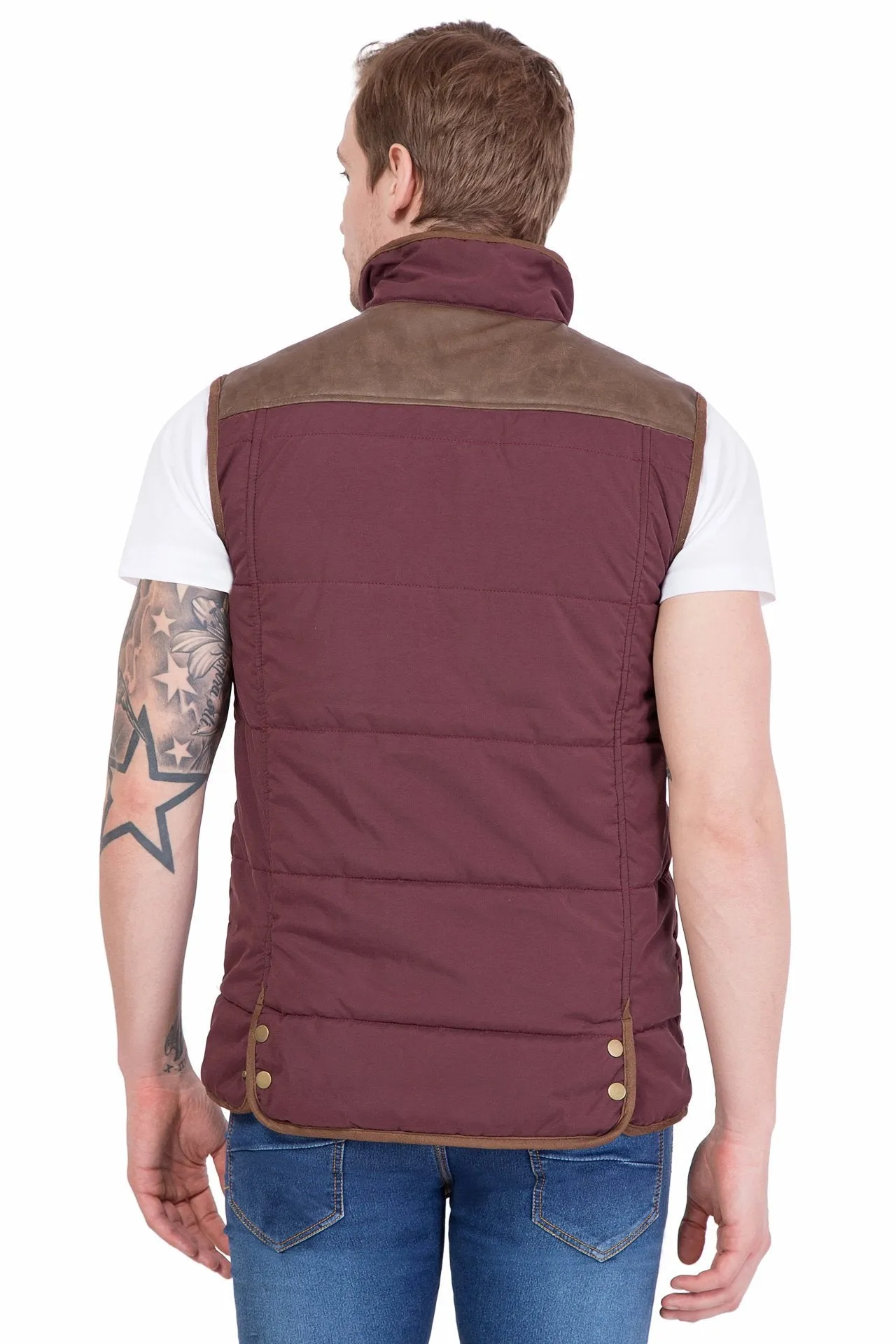 Men Half Sleeve Zipper Jacket