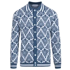 Men's Geometric Knit Cardigan – Vintage-Inspired Long-Sleeve Sweater for Everyday Style