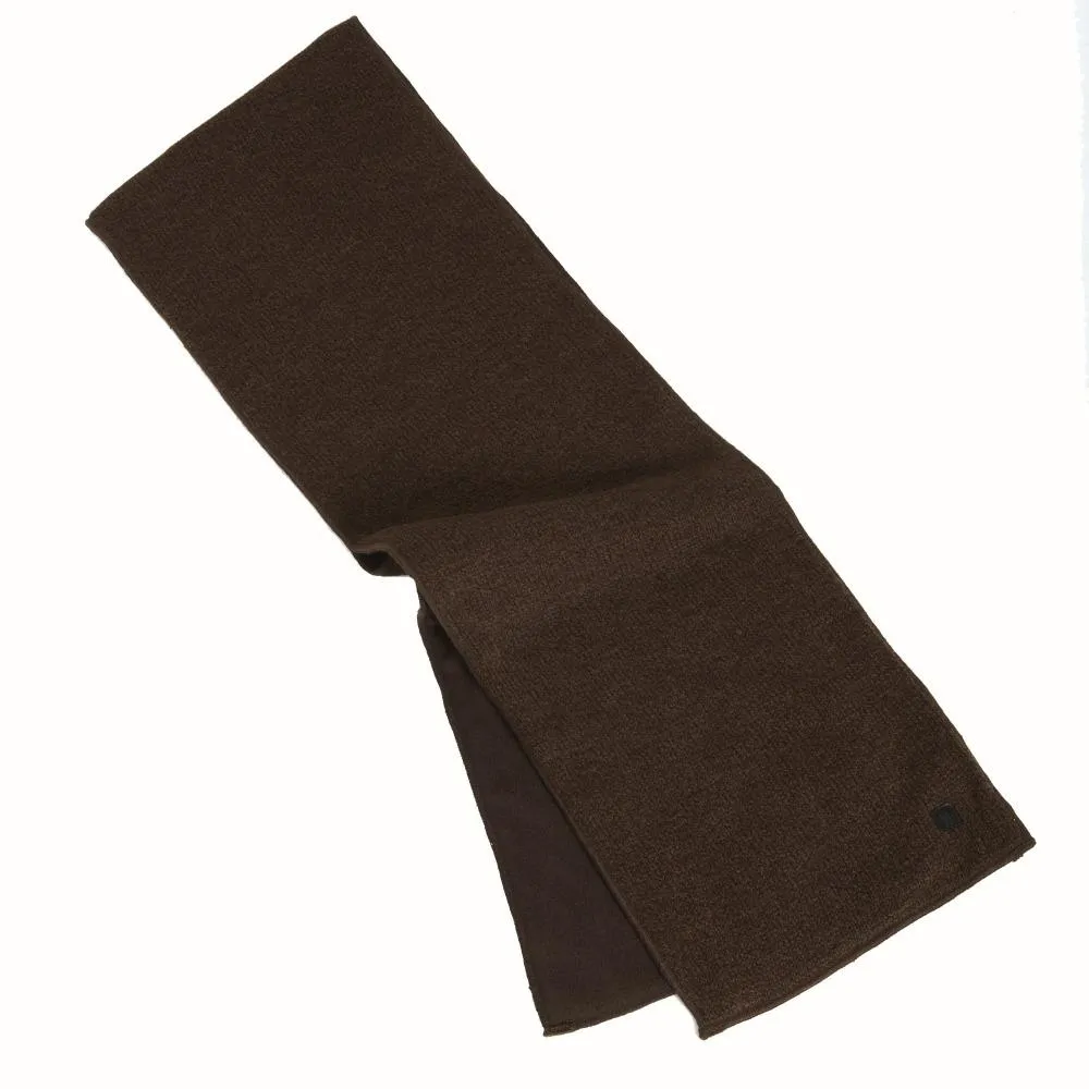 Men’s Solid Knit Scarf with Fleece Lining