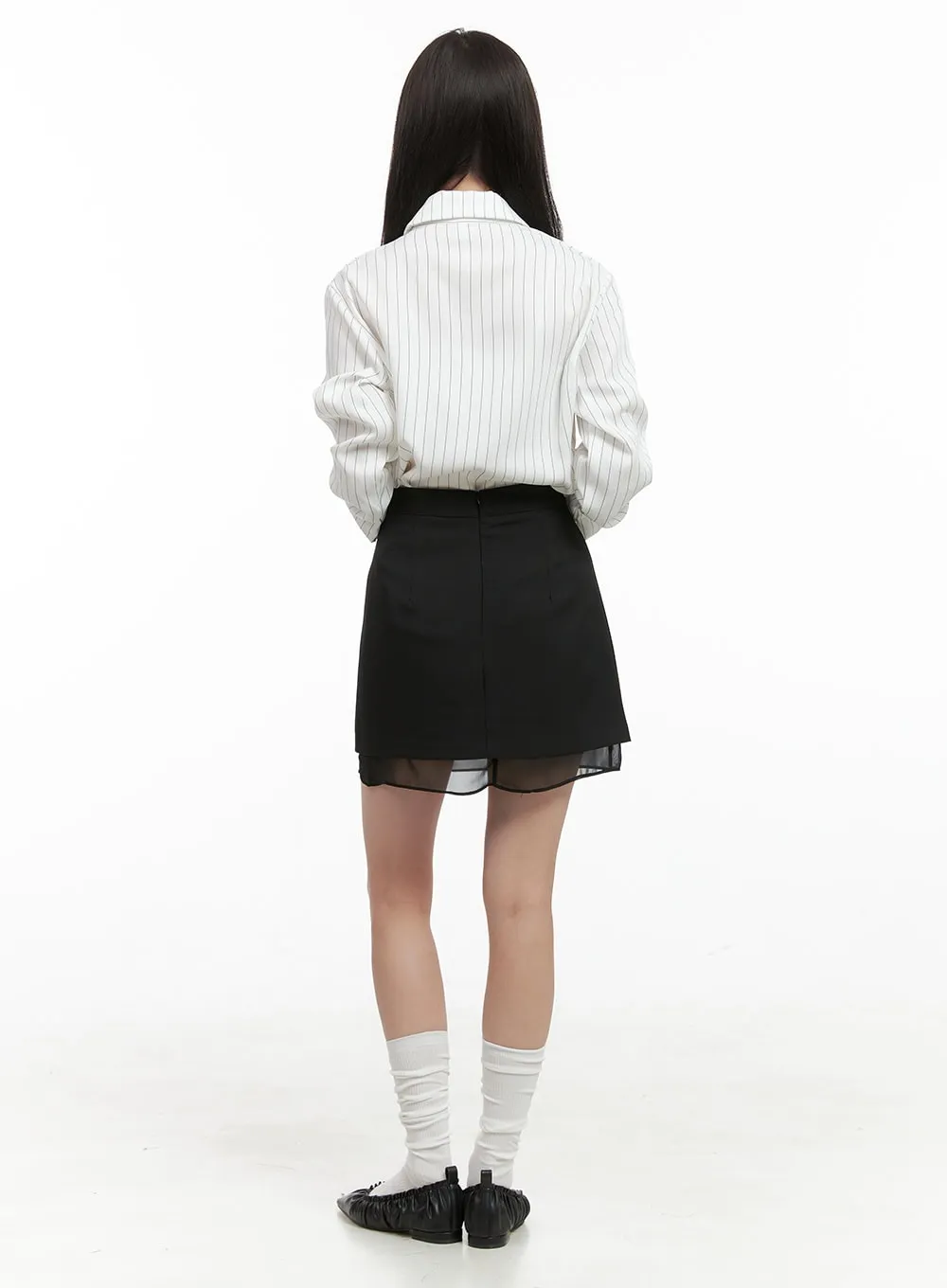 Mesh Layered Mini Skirt OG416