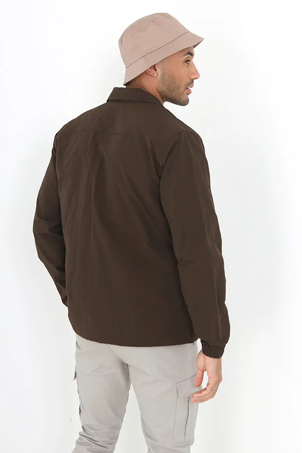 MOCHA LIGHTWEIGHT UTILITY STYLE SHACKET