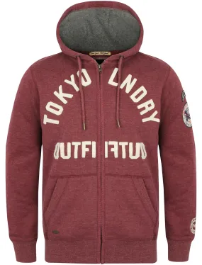 Mount Chippewa Zip Through Hoodie in Oxblood Marl - Tokyo Laundry