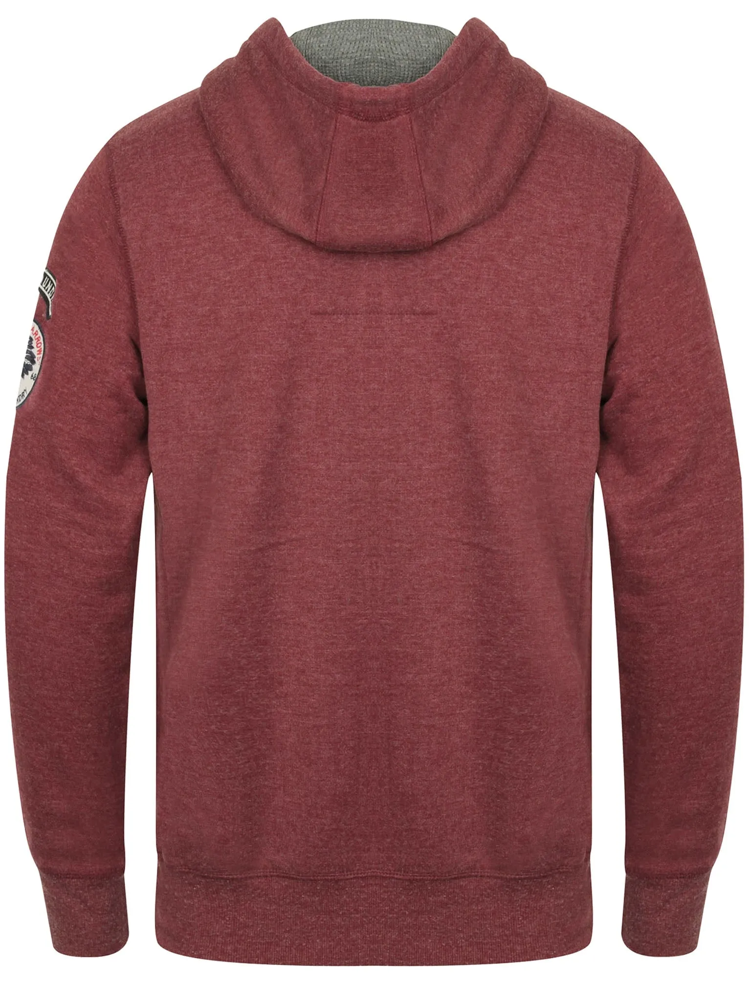 Mount Chippewa Zip Through Hoodie in Oxblood Marl - Tokyo Laundry