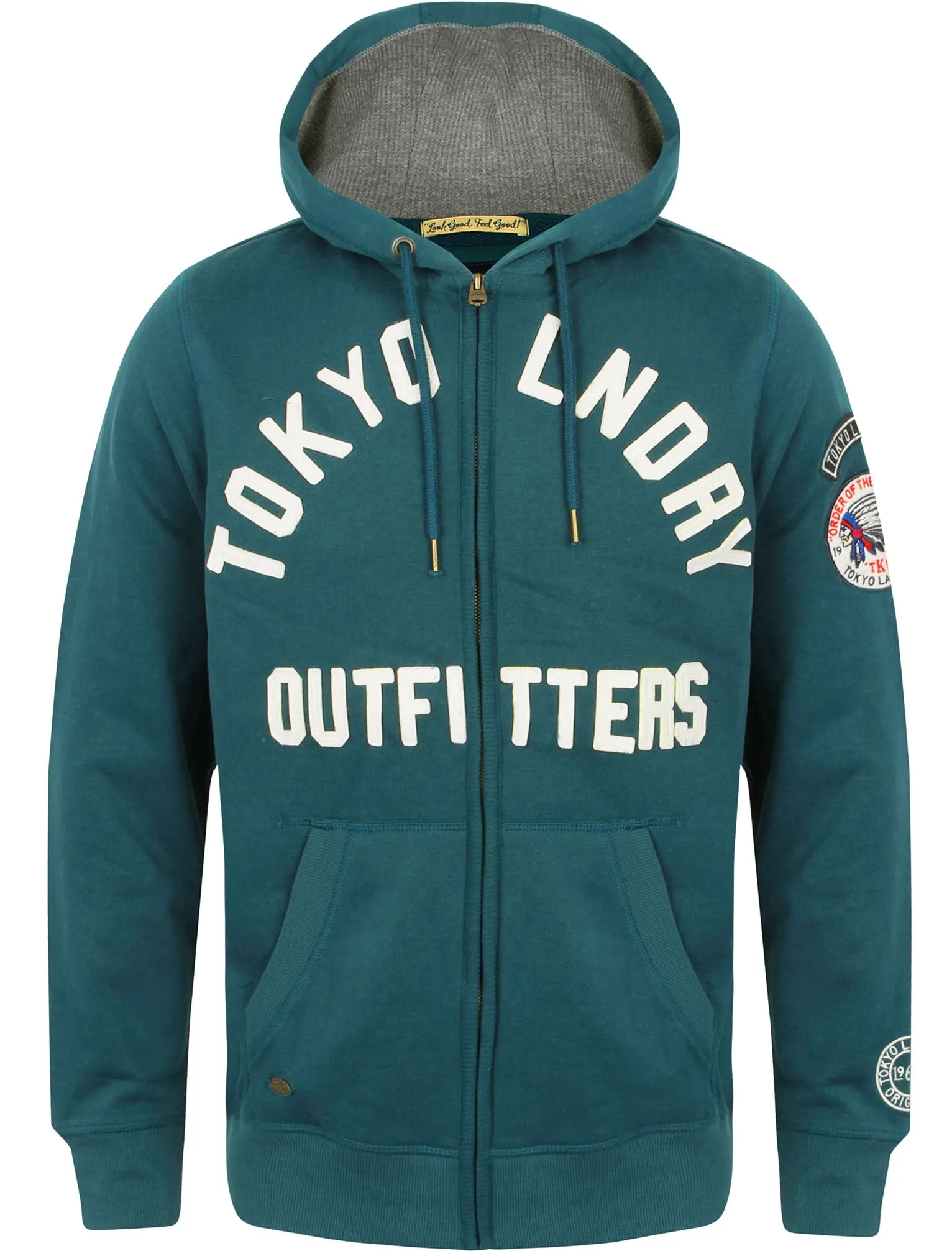 Mount Chippewa Zip Through Hoodie in Tokyo Teal - Tokyo Laundry