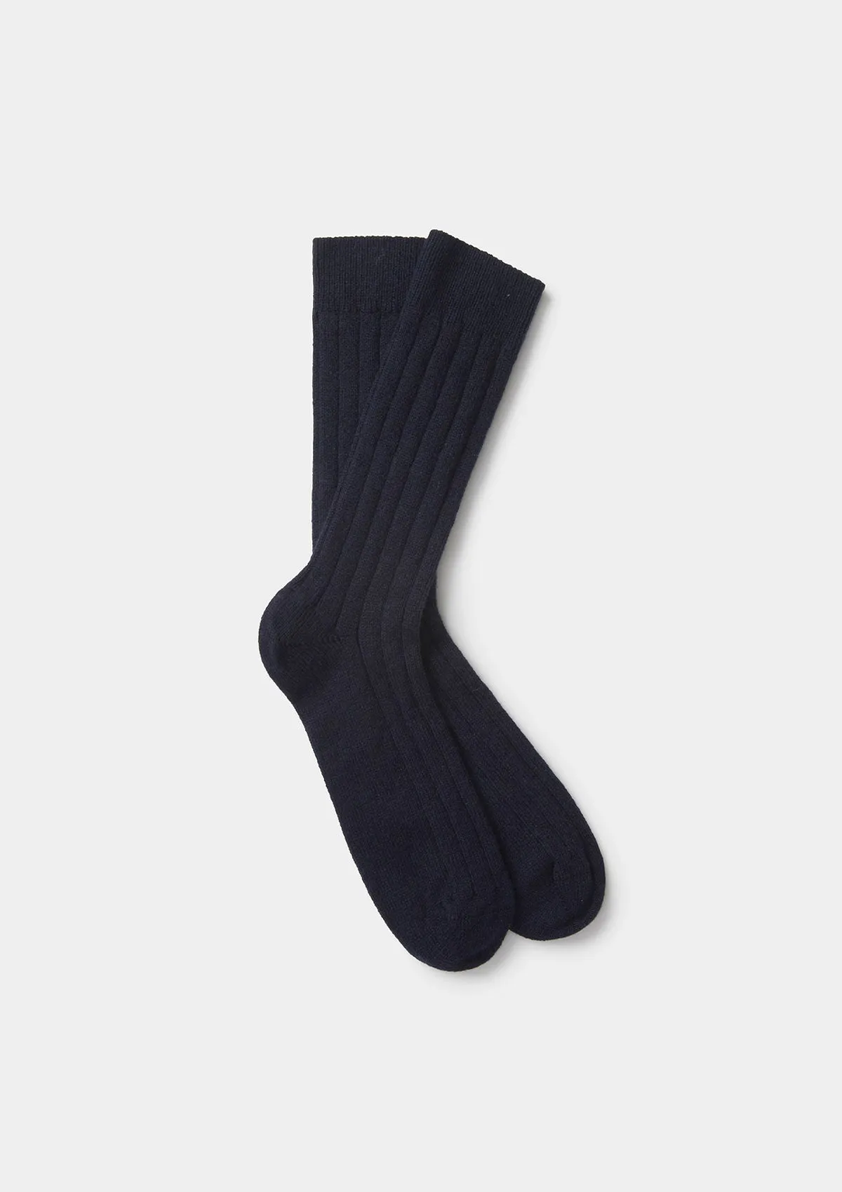 Navy Cashmere Socks