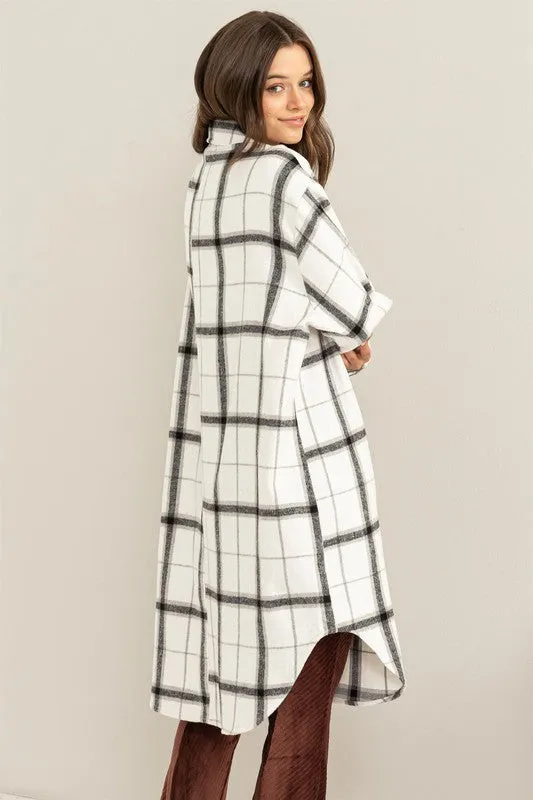 NEW!! The Fireside Plaid Longline Shacket