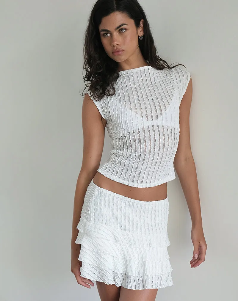 Nova Top in Crinkle White